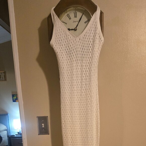 Venus Crocheted Cream Dress - Picture 1 of 5